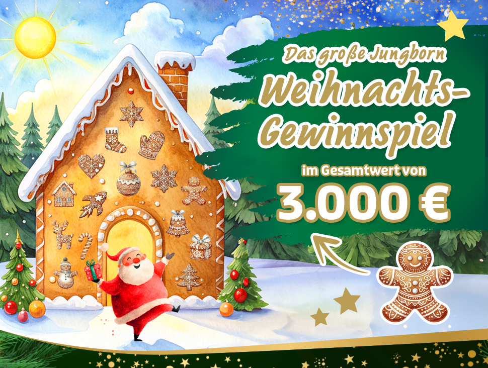 Weihnachtshaus mit Santa und Gewinnspiel über 3.000 €