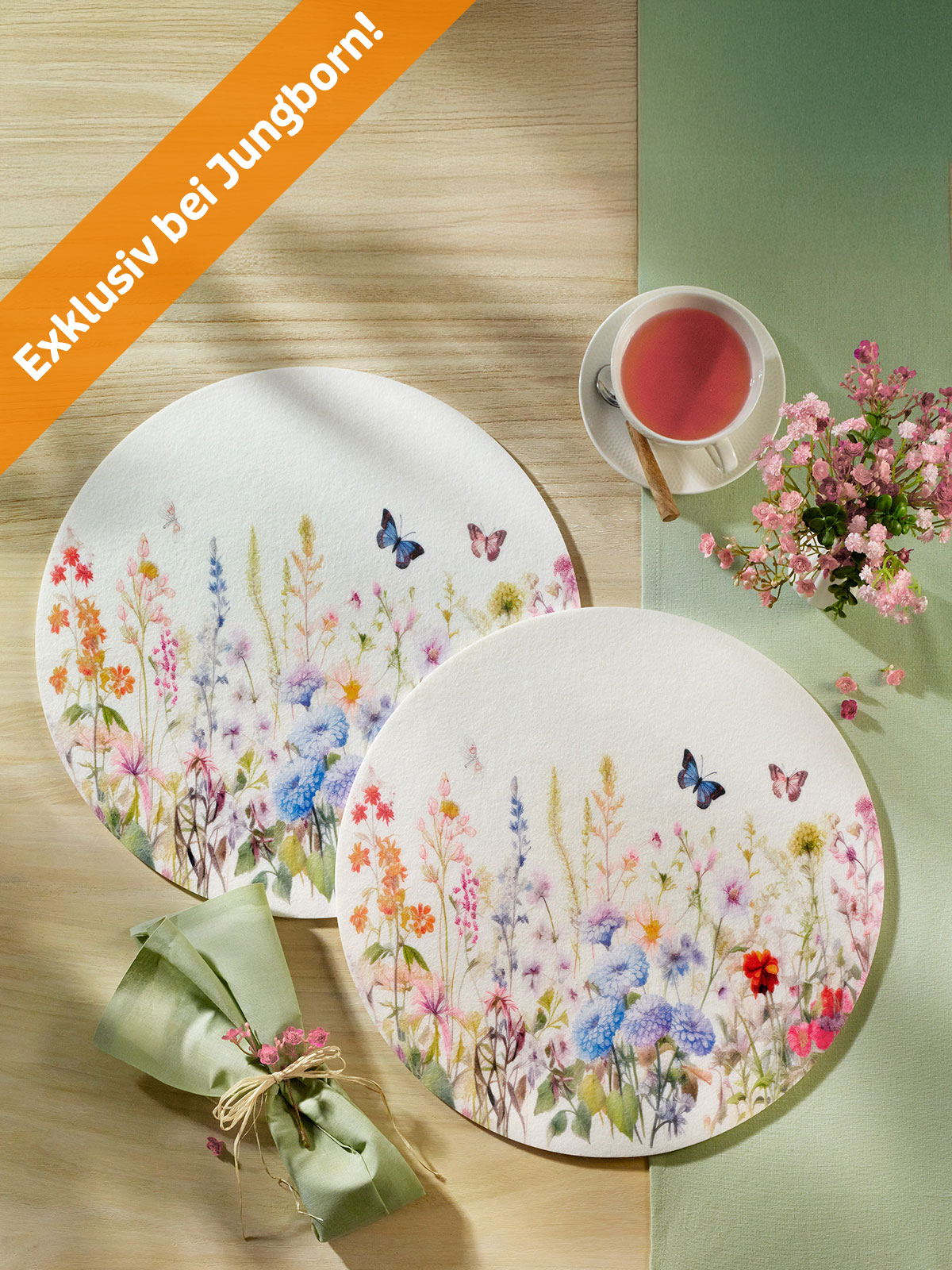 Filz-Platzset-Duo „Sommertanz“ Filz-Platzset-Duo „Sommertanz“
