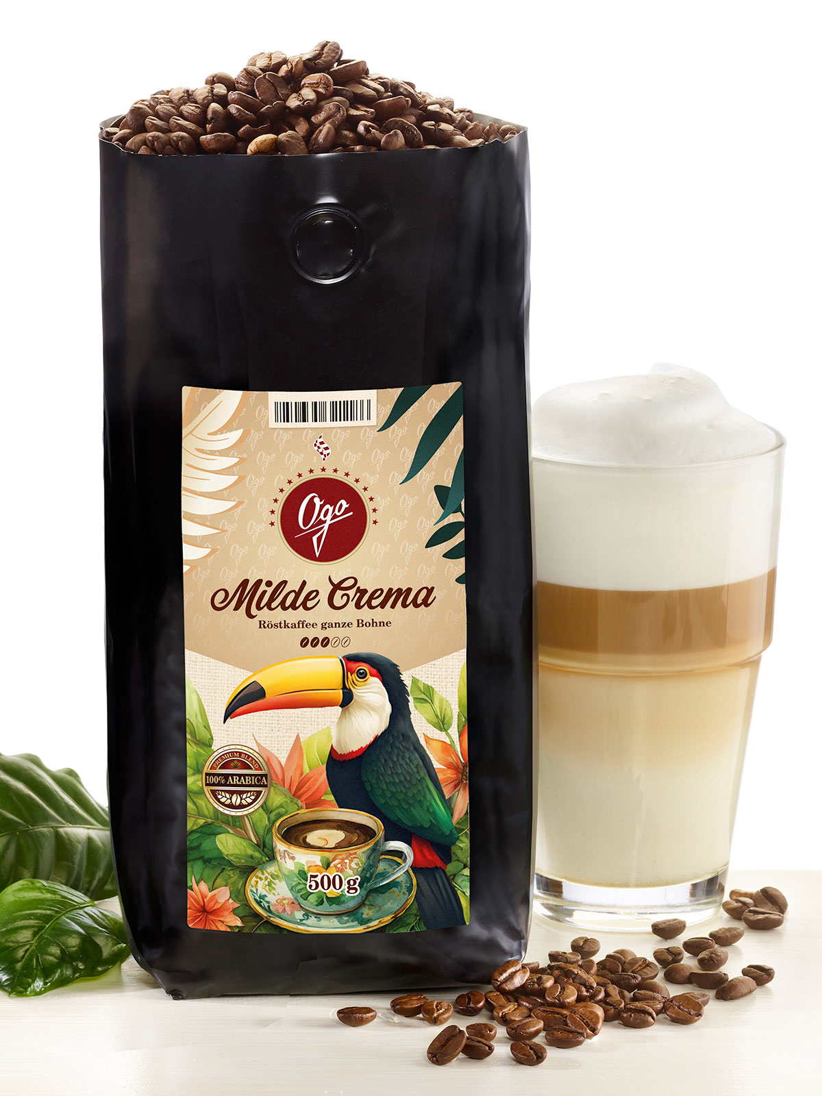 Milde Crema Bohne, 500 g Milde Crema Bohne, 500 g