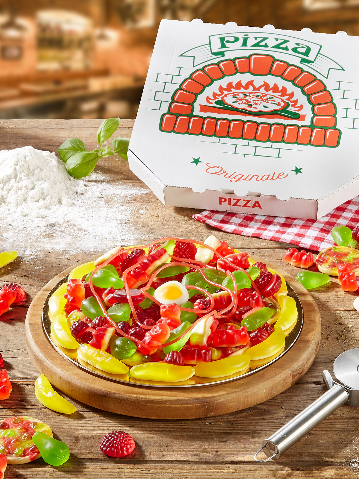 Fruchtgummi-Pizza