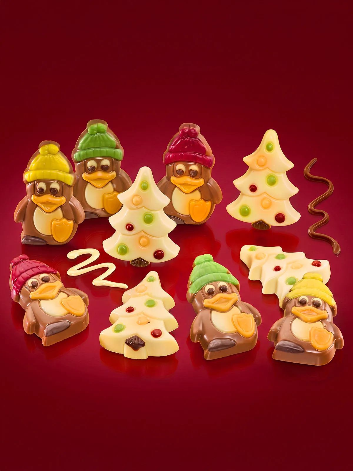 Schoko-Relieffiguren „Winter“