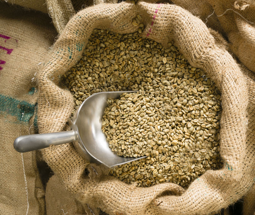 Weiße Kaffeebohnen