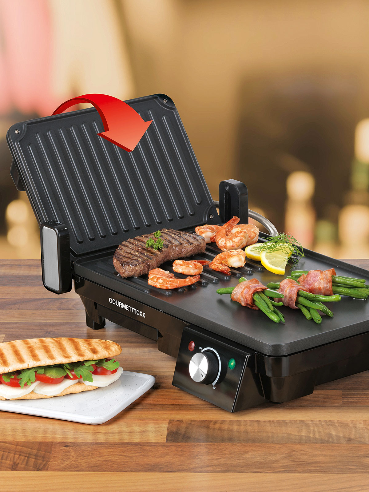 GOURMETmaxx Tischgrill 2in1