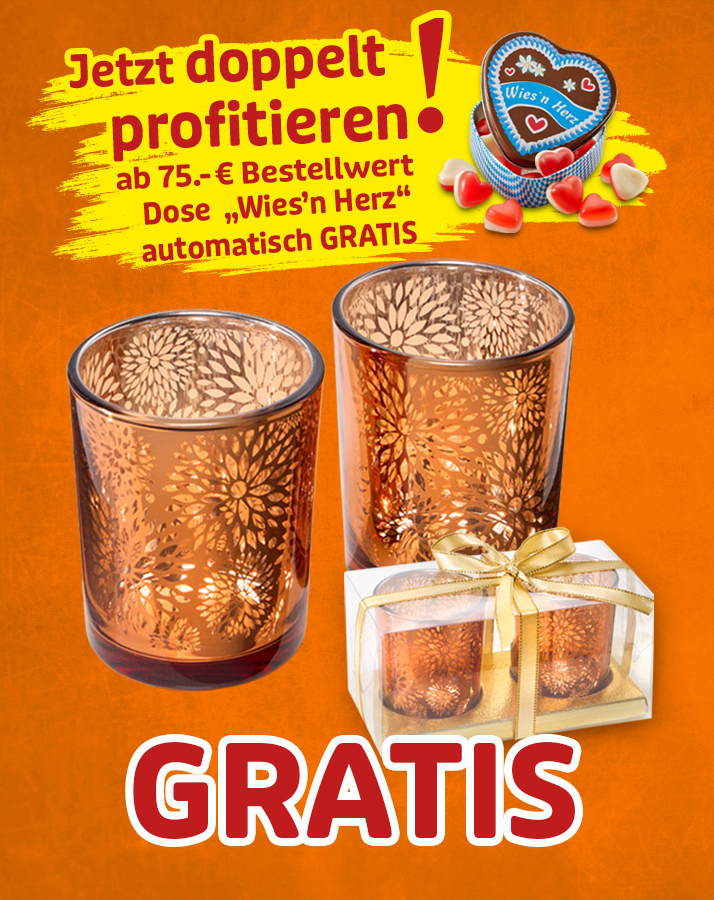 Gratis Windlichter und Wies’n Herz Dose ab 75€ Bestellwert