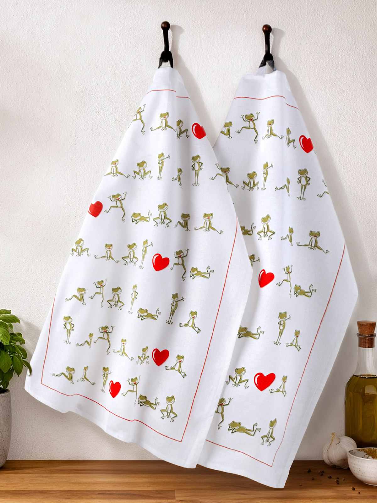 Geschirrtuch „Frösche“, 2 Stück