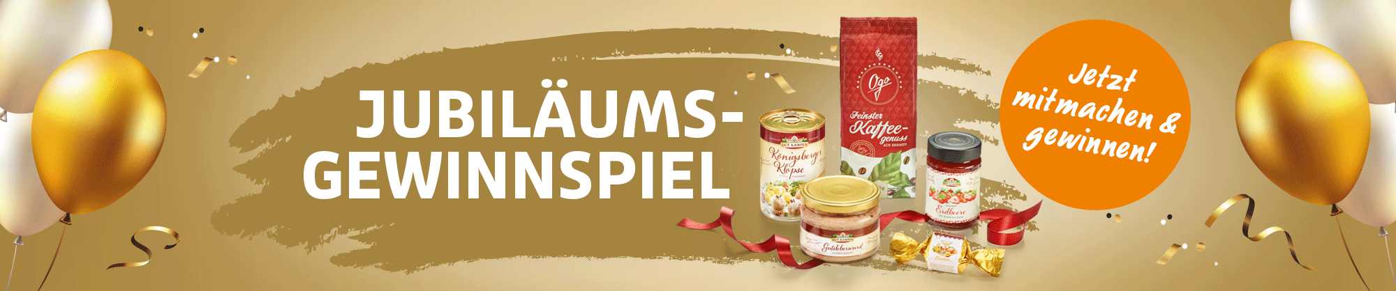 Jubiläums-Gewinnspiel mit Jungborn-Produkten und Ballons