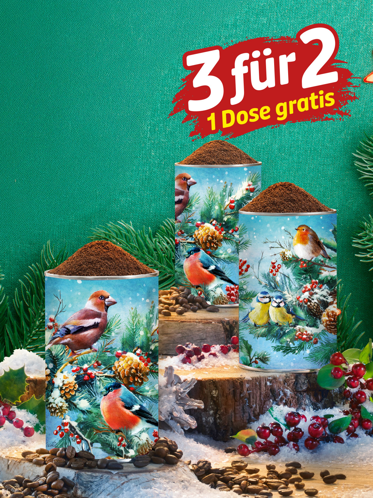 „3 für 2“ Festkaffee „Wintergäste“