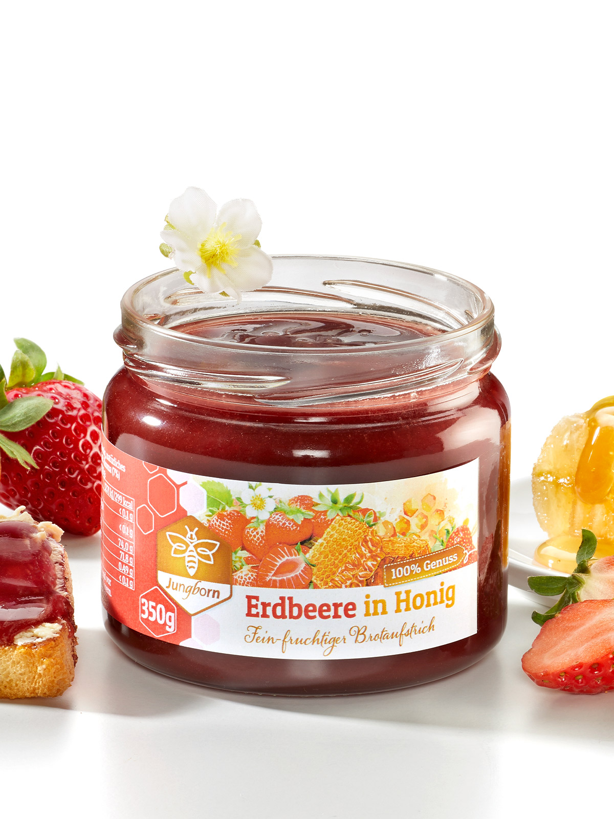 Erdbeere in Honig