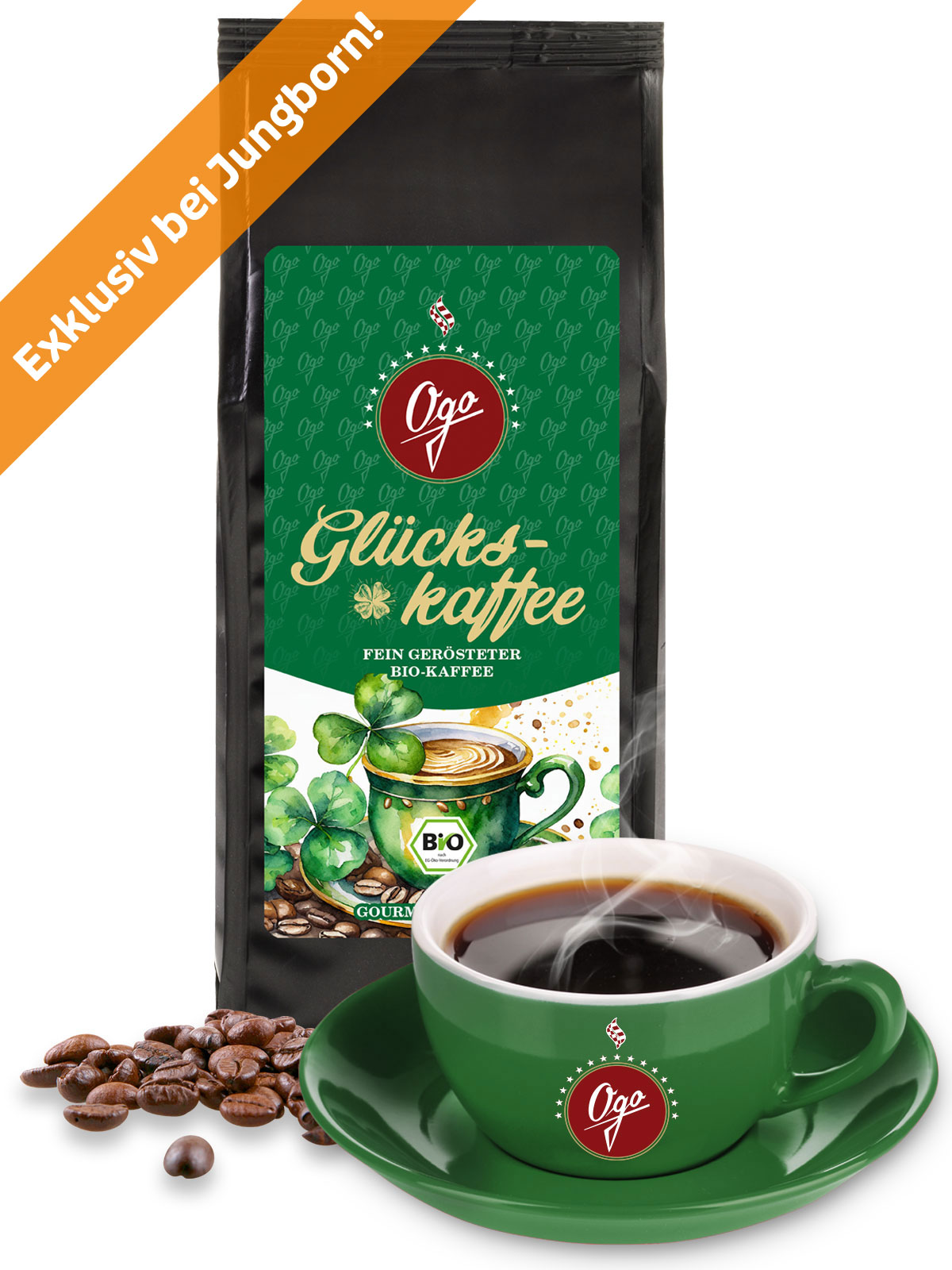 BIO Ogo Glückskaffee, Bohne BIO Ogo Glückskaffee, Bohne