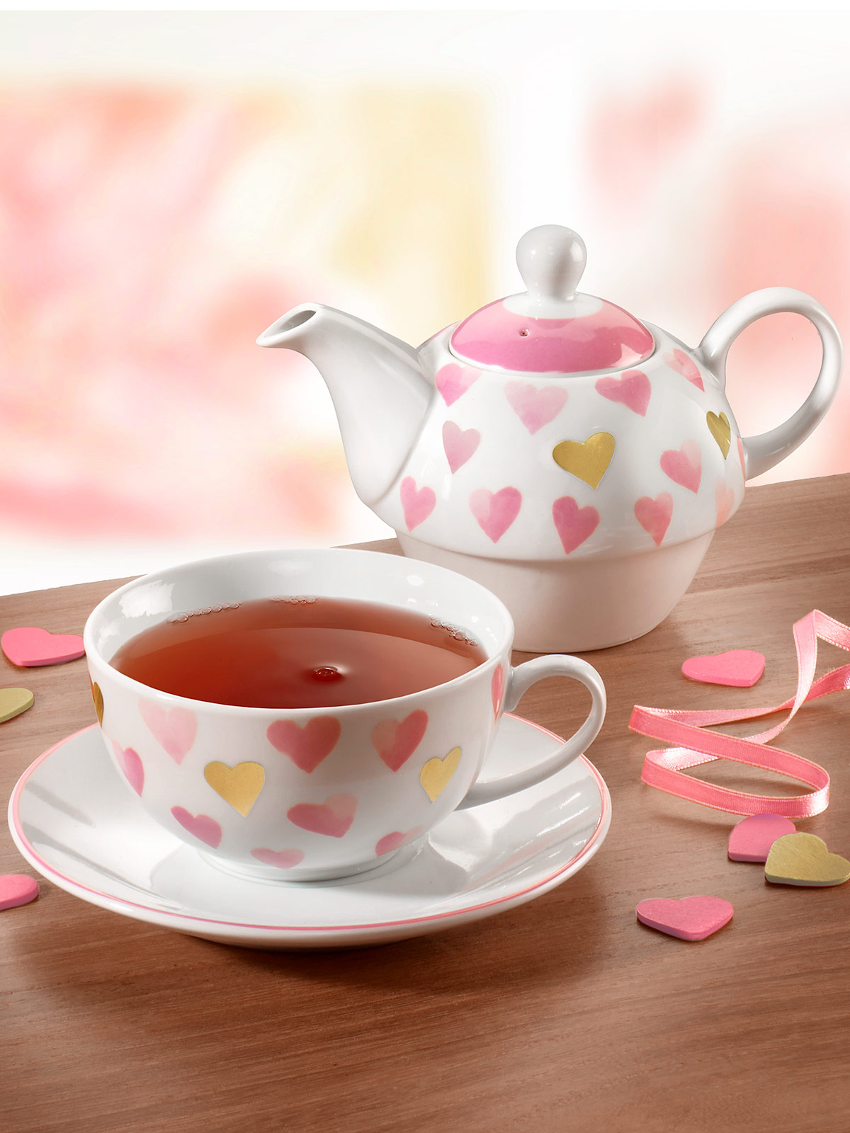 Tea for one-Set „Goldherz“