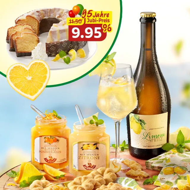Zitronenspezialitäten und Limoncello für fruchtigen Sommergenuss