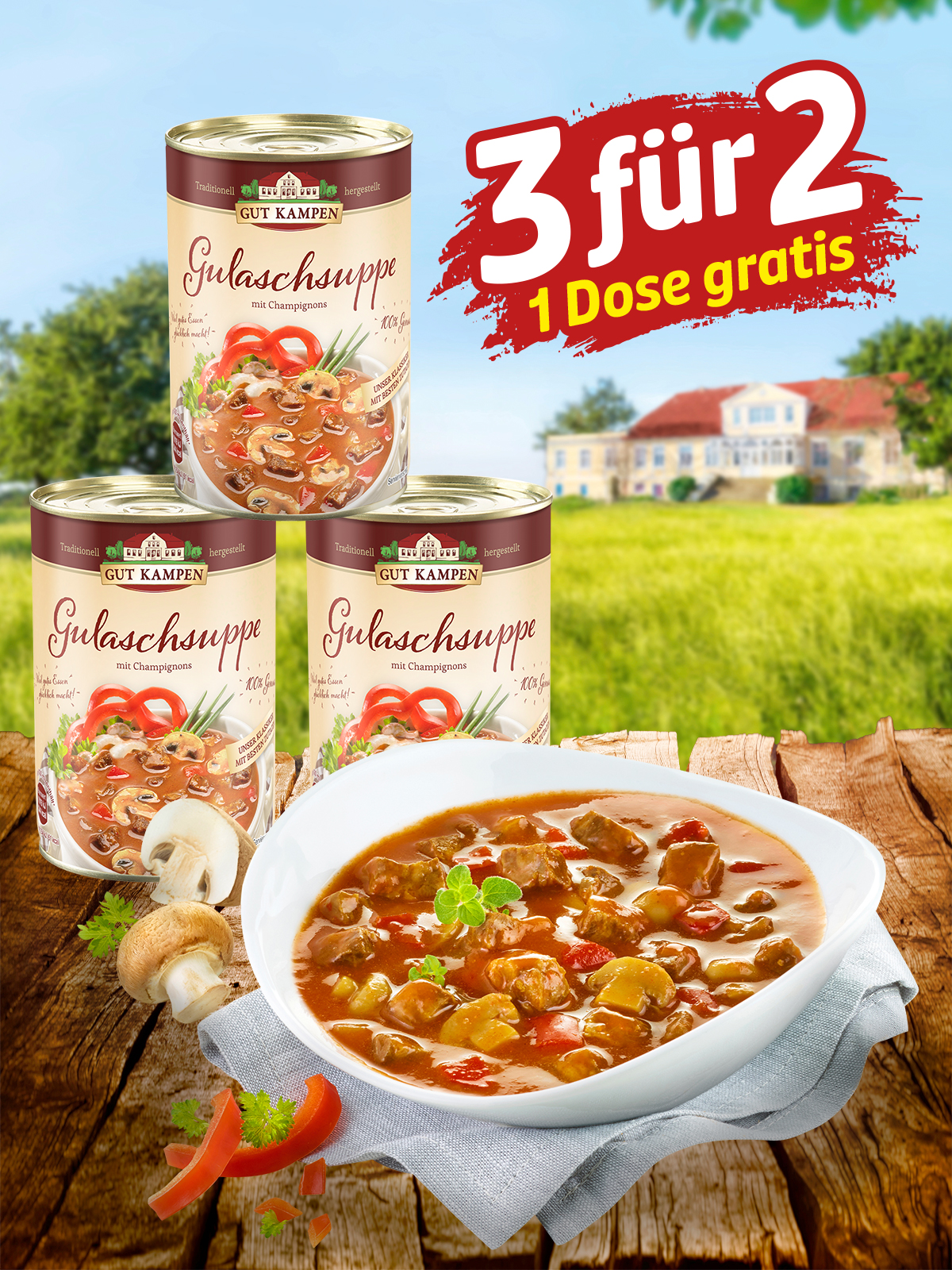 „3 für 2“ Gulaschsuppe