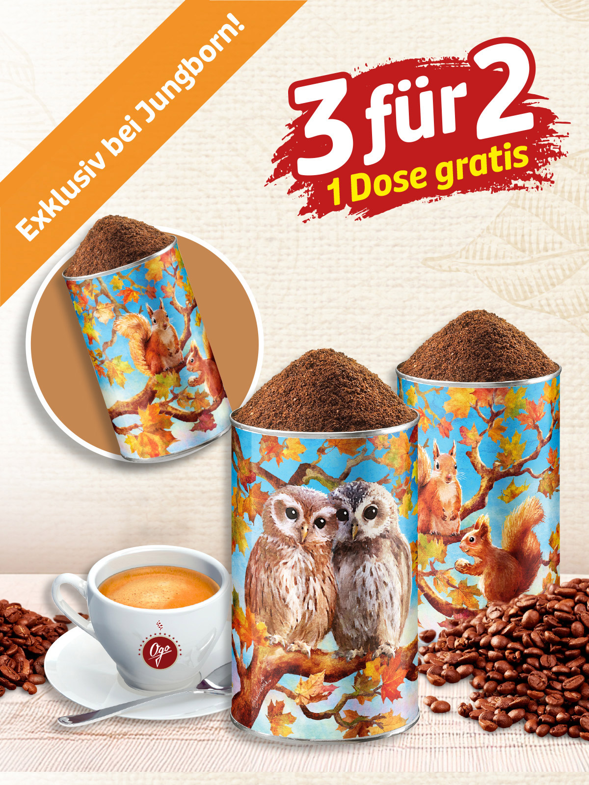 „3 für 2“ Festkaffee „Waldgeflüster“
