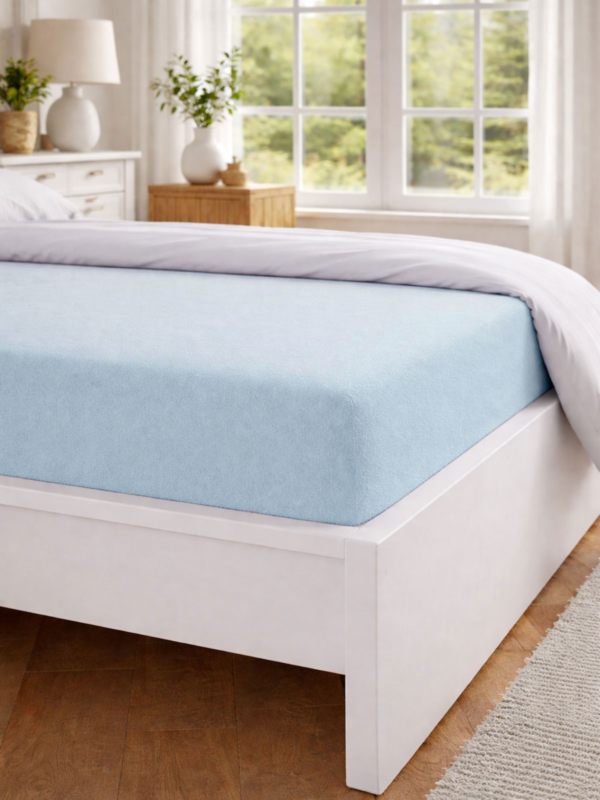 Spannbettlaken „Hannah“, Blau