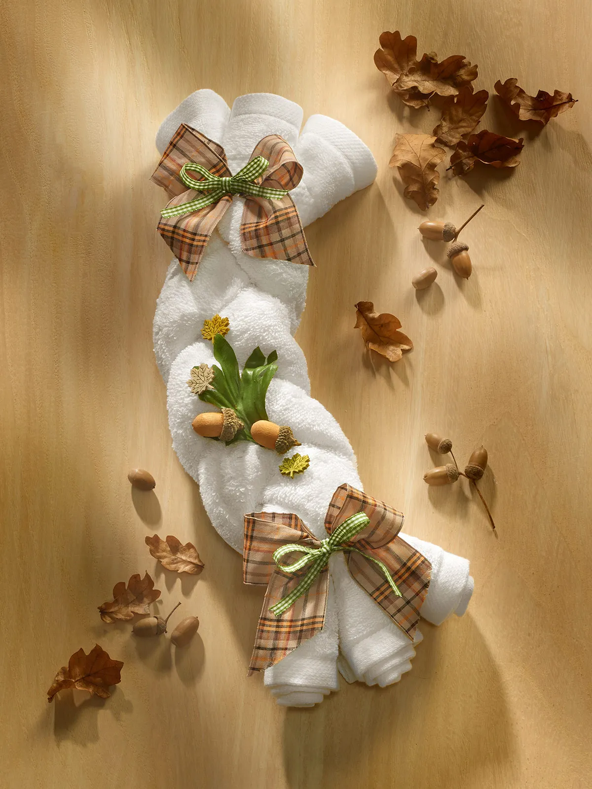 Handtuchzopf „Herbstblatt“
