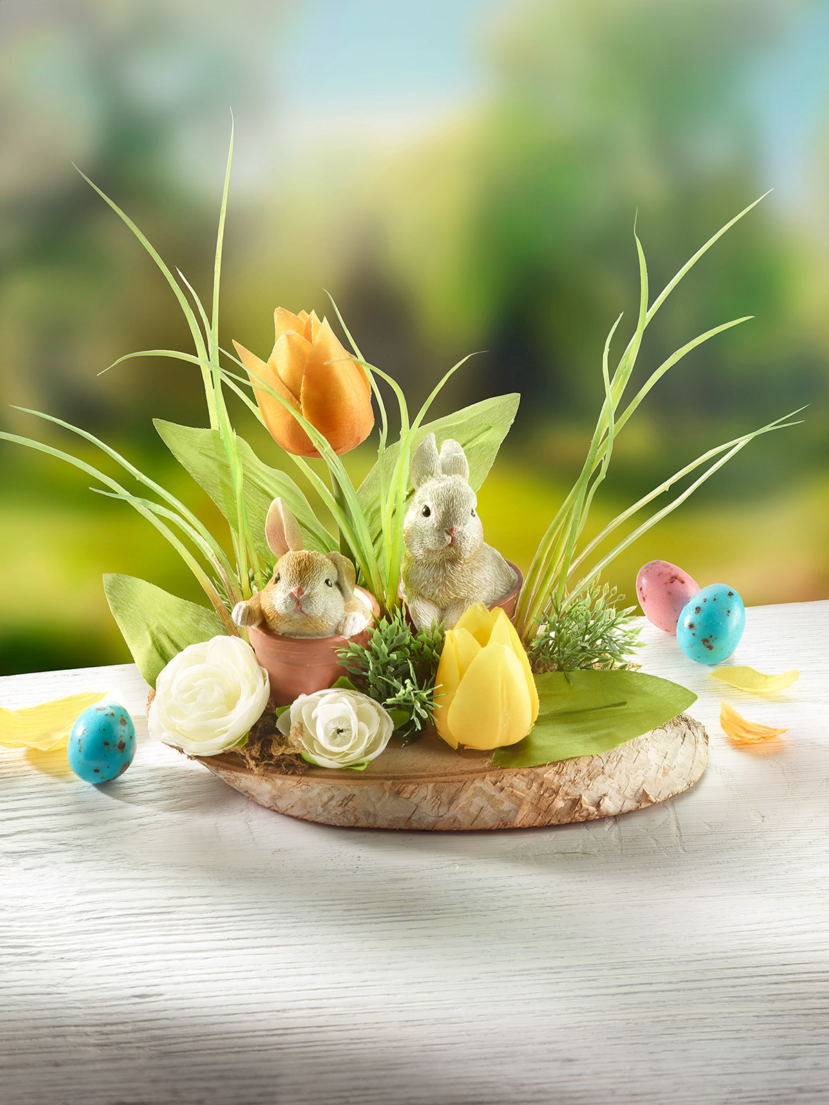 Gesteck „Hasenspielerei“ Gesteck „Hasenspielerei“