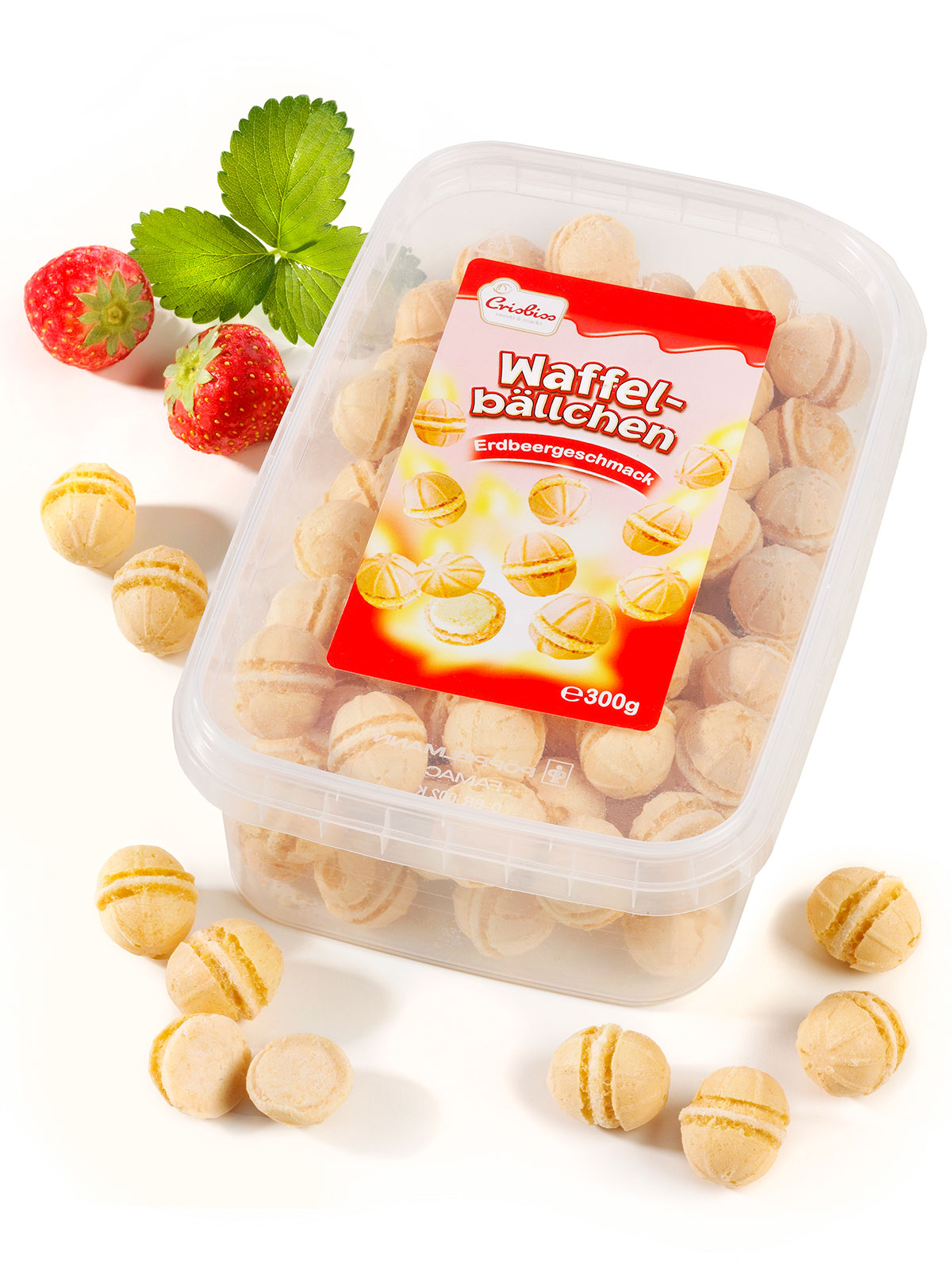 Waffelbällchen „Erdbeere“
