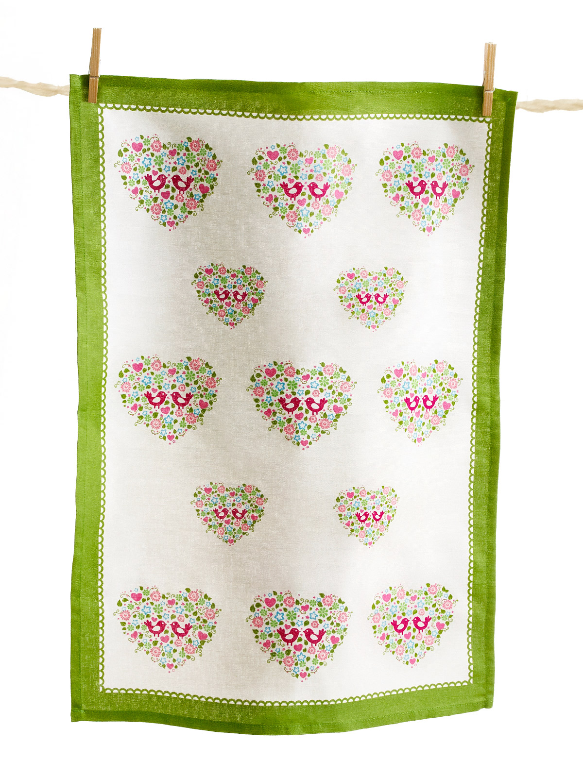 Geschirrtuch „Herzvögel“ Geschirrtuch „Herzvögel“