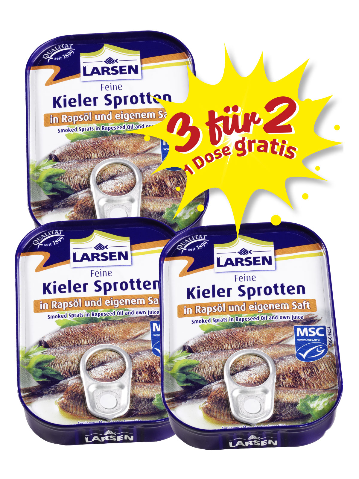 „3 für 2“ Feine Kieler Sprotten 