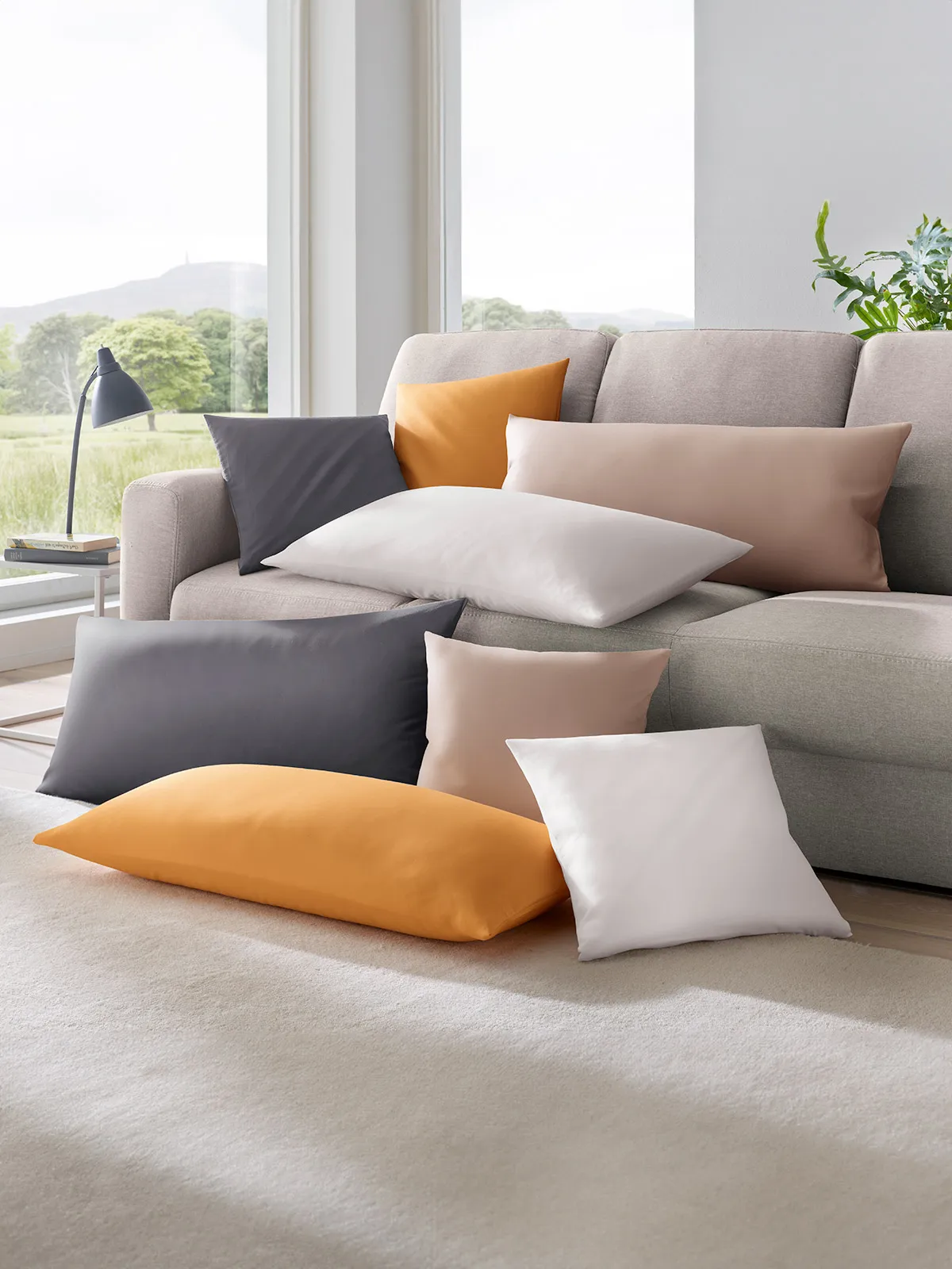 Kissenhüllen-Duo „Jasmin“, Apricot