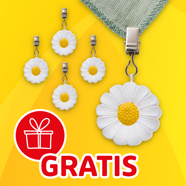 Gänseblümchen-Gewichte mit Clip zum Gratis-Erhalt