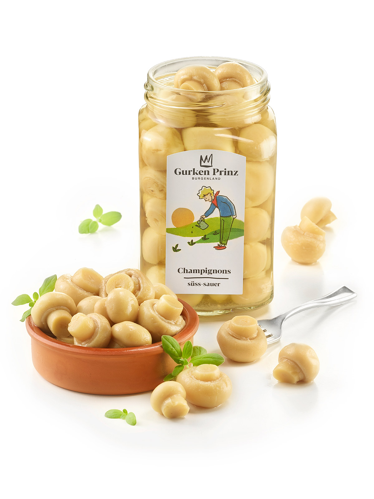 Champignons, süß-sauer