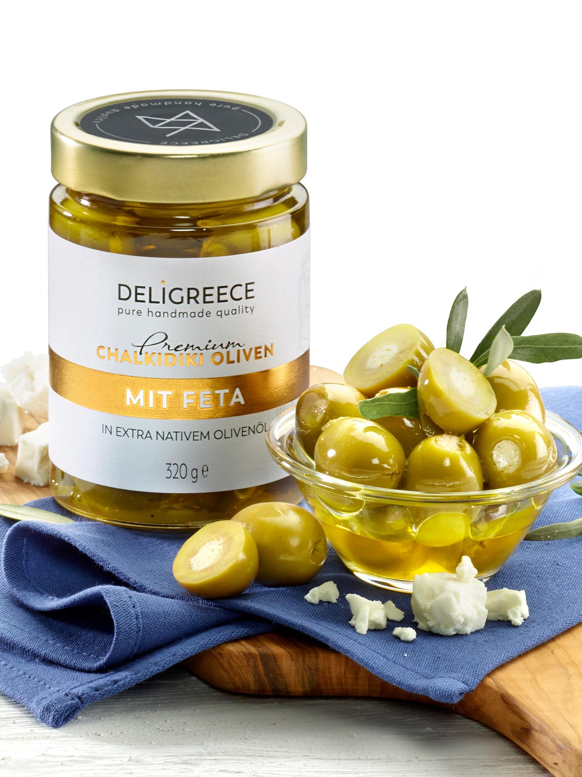 Chalkidiki Oliven mit Feta 