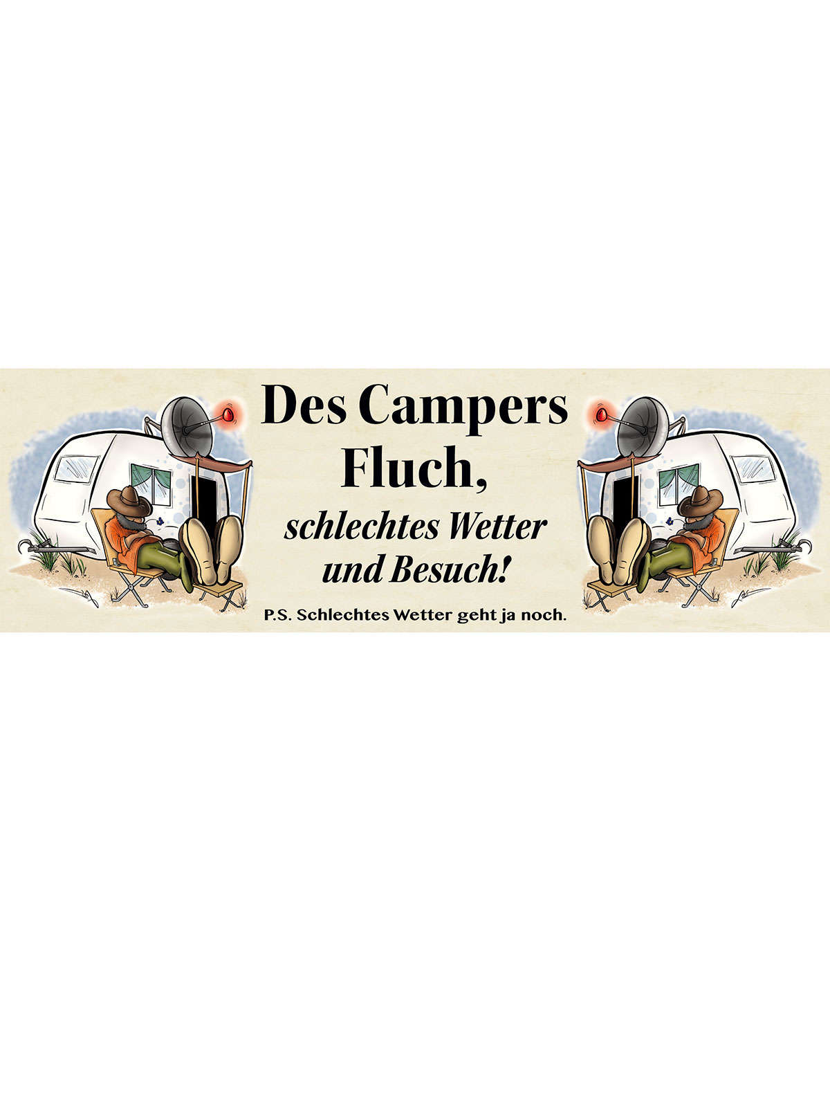 Emaillebecher „Campers Fluch““