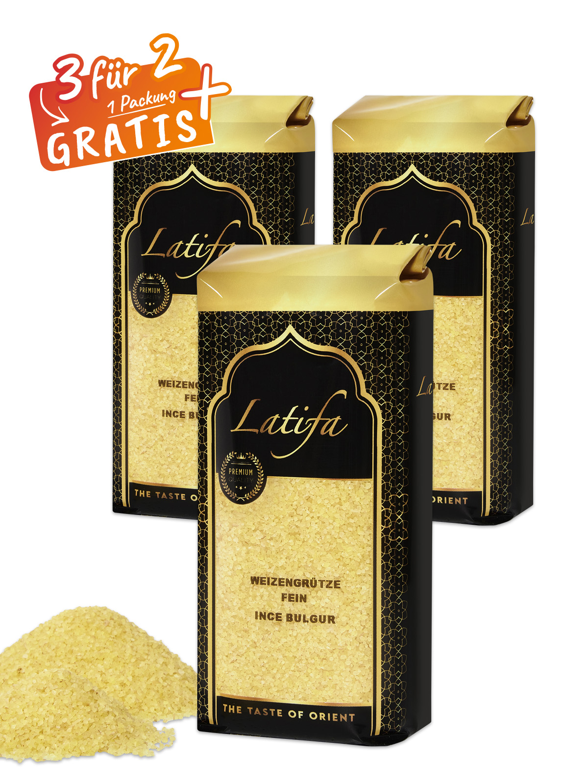 „3 für 2“ Weizengrütze (Bulgur), fein