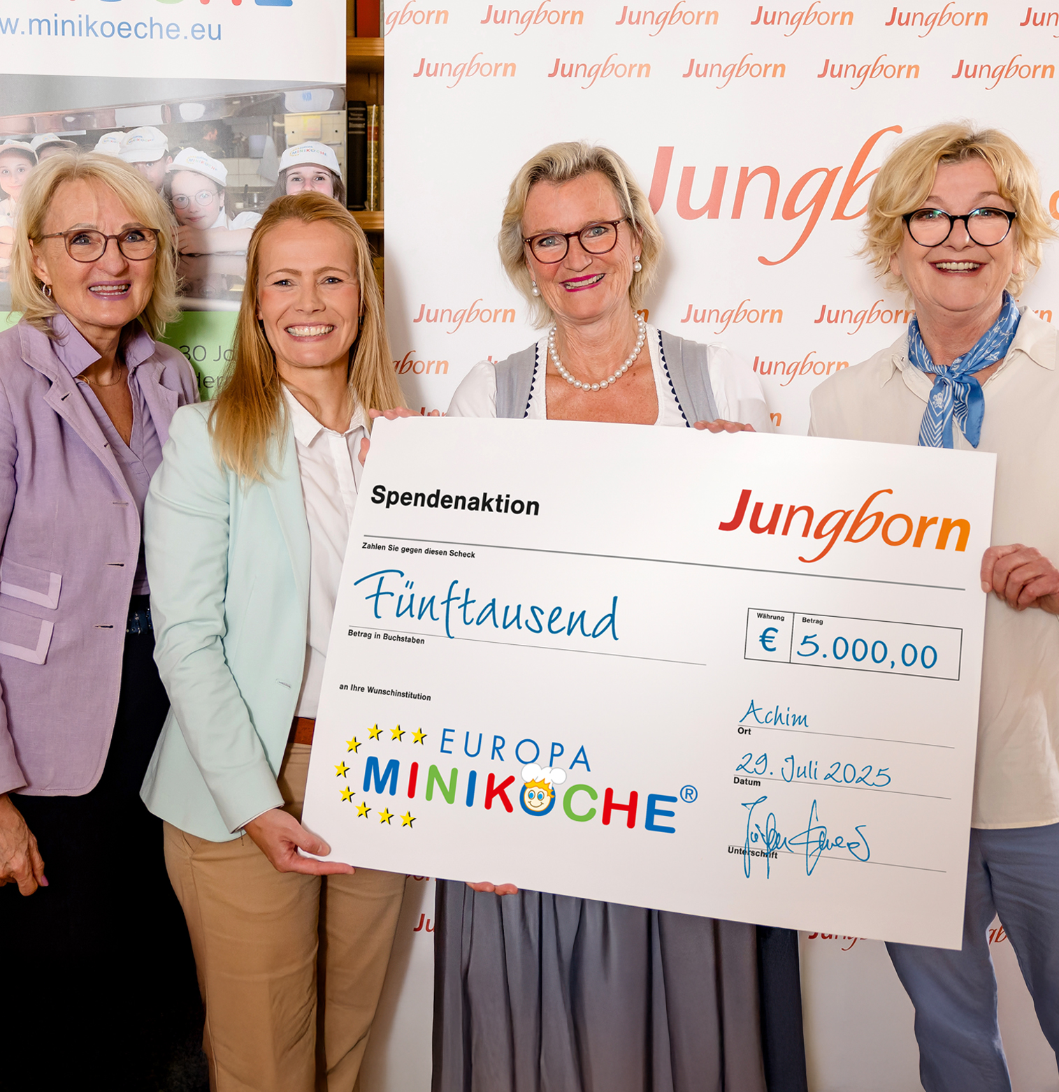 Jungborn spendet 5000 Euro an Europa Miniköche