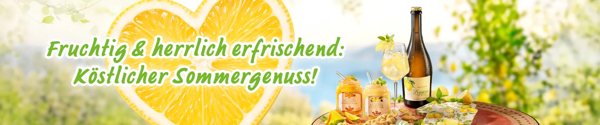 Zitronenspezialitäten und Limoncello für erfrischenden Sommergenuss