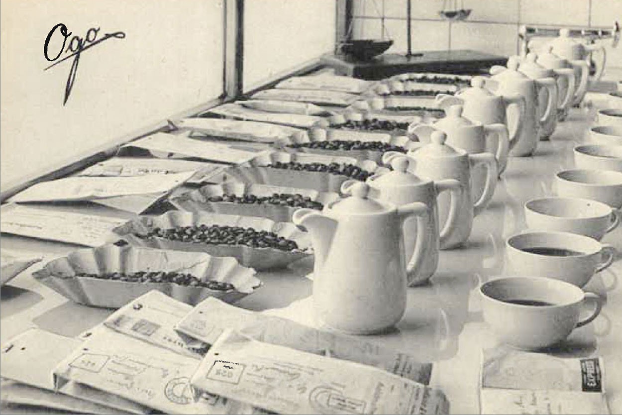 Kaffeeprobekostung 1950er