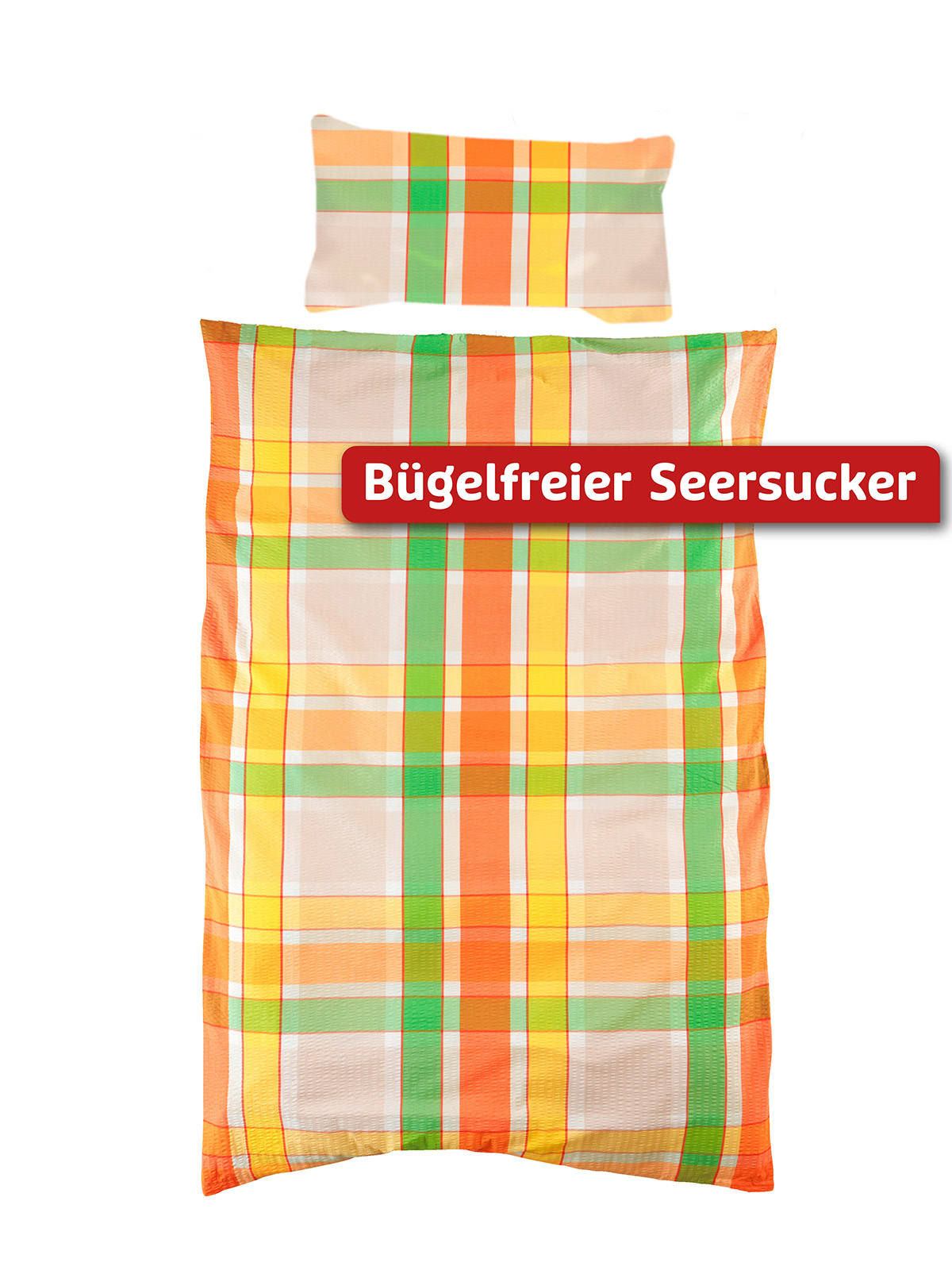 Bettwäsche-Set „Mona“, Soft-Seersucker, 40x80