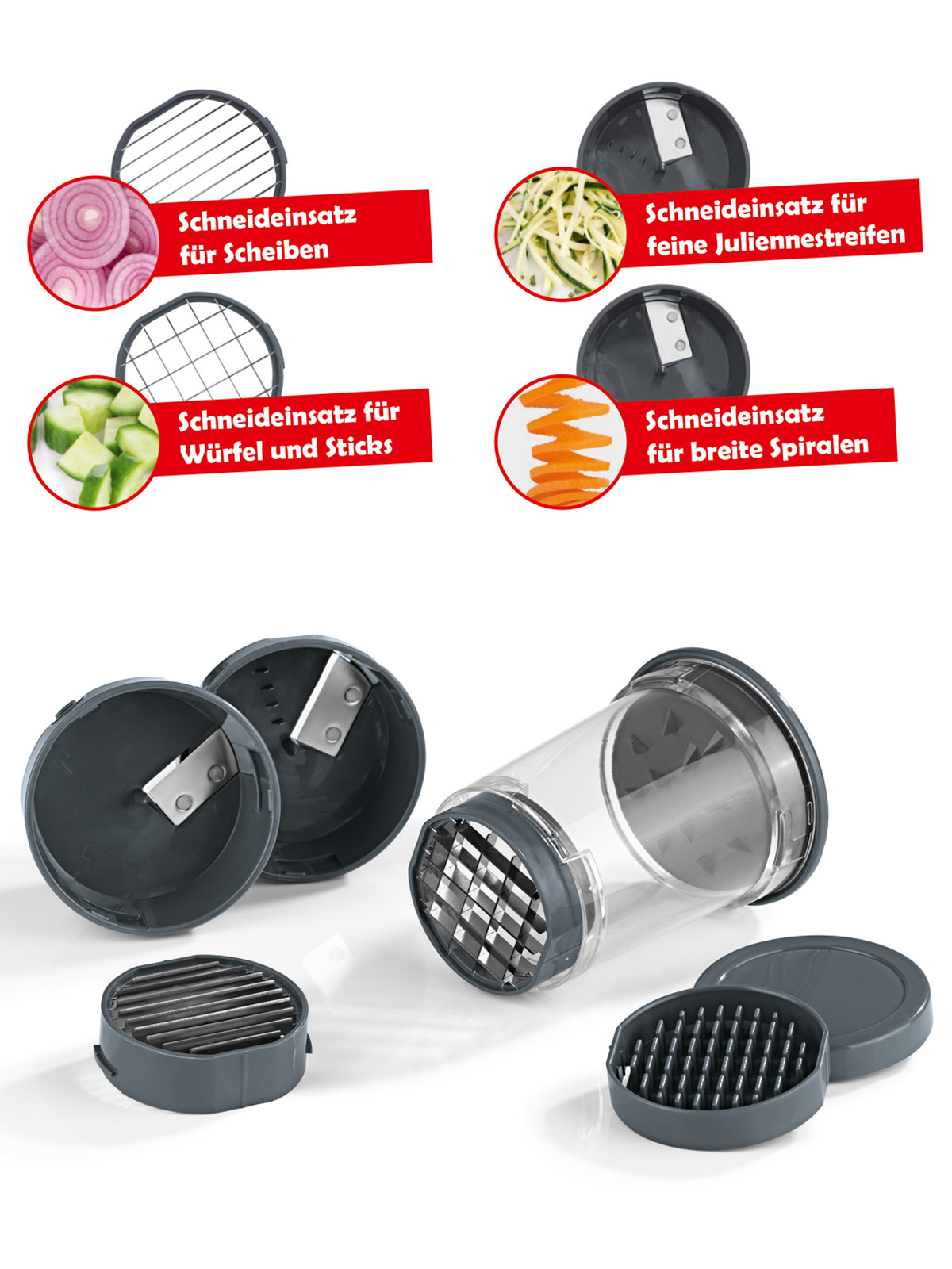 Gourmetmaxx Scheibenschneider 5in1