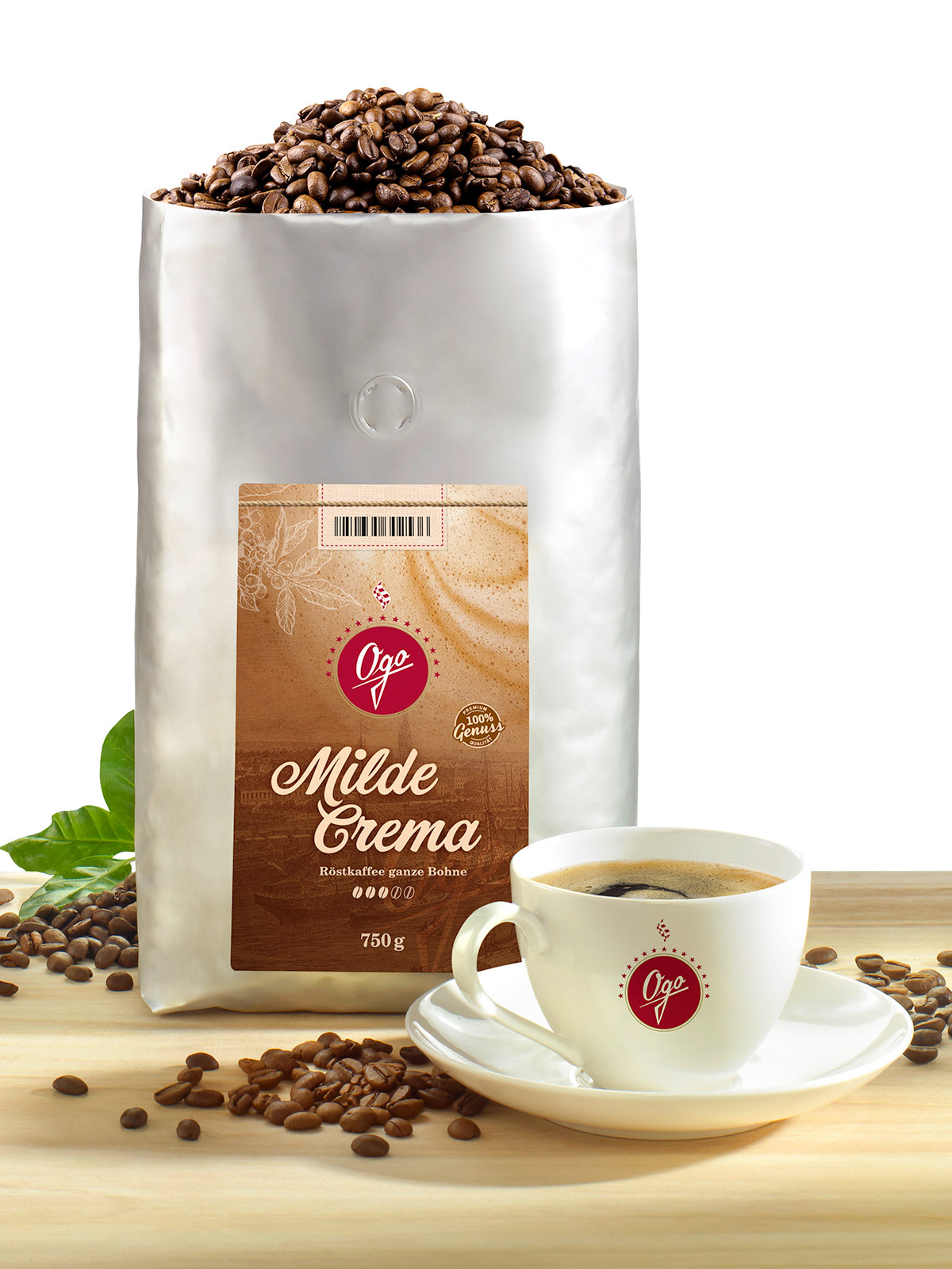 Milde Crema Bohne, 750g