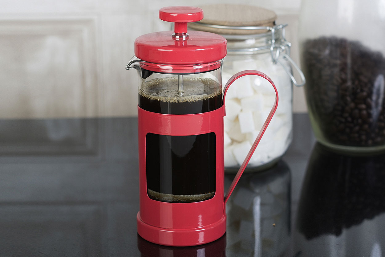French-Press mit Kaffee
