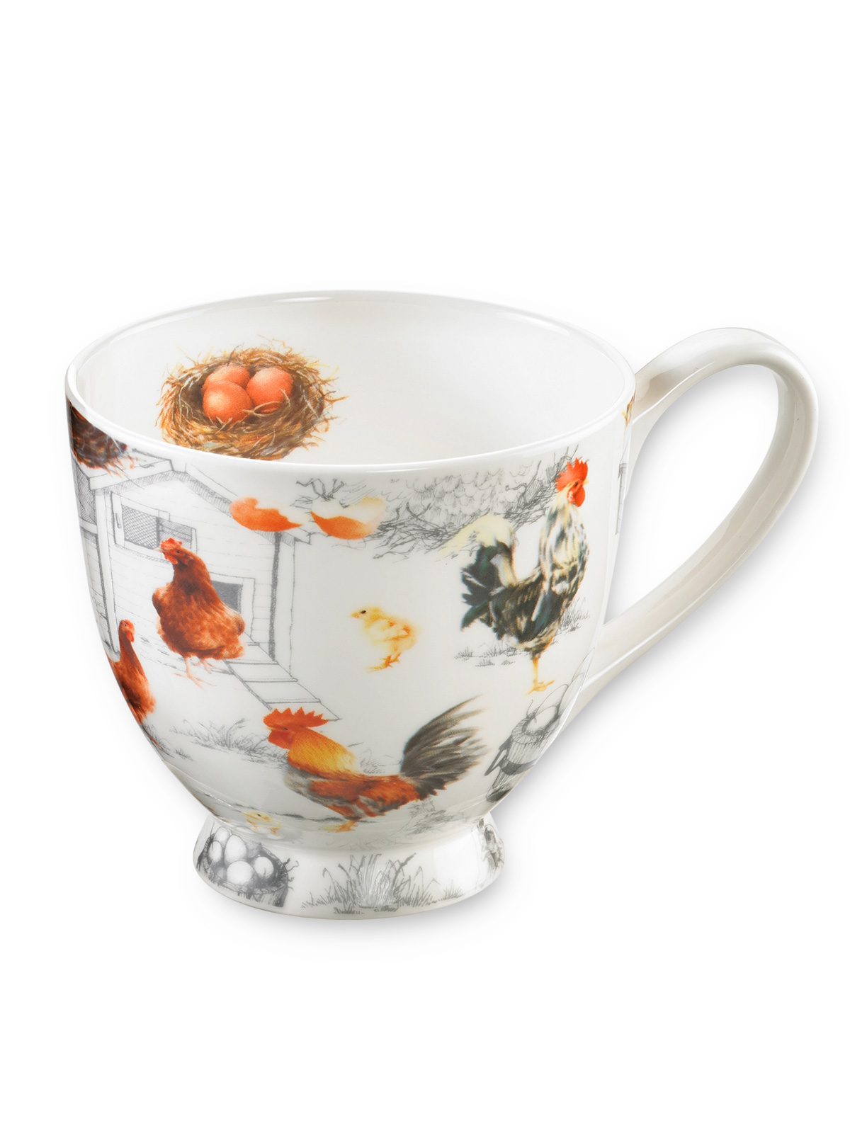 Kuschelbecher „Hühnerfarm“