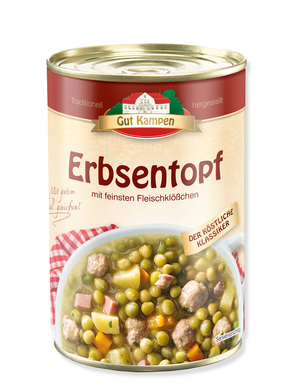 Erbseneintopf mit Fleischklößchen