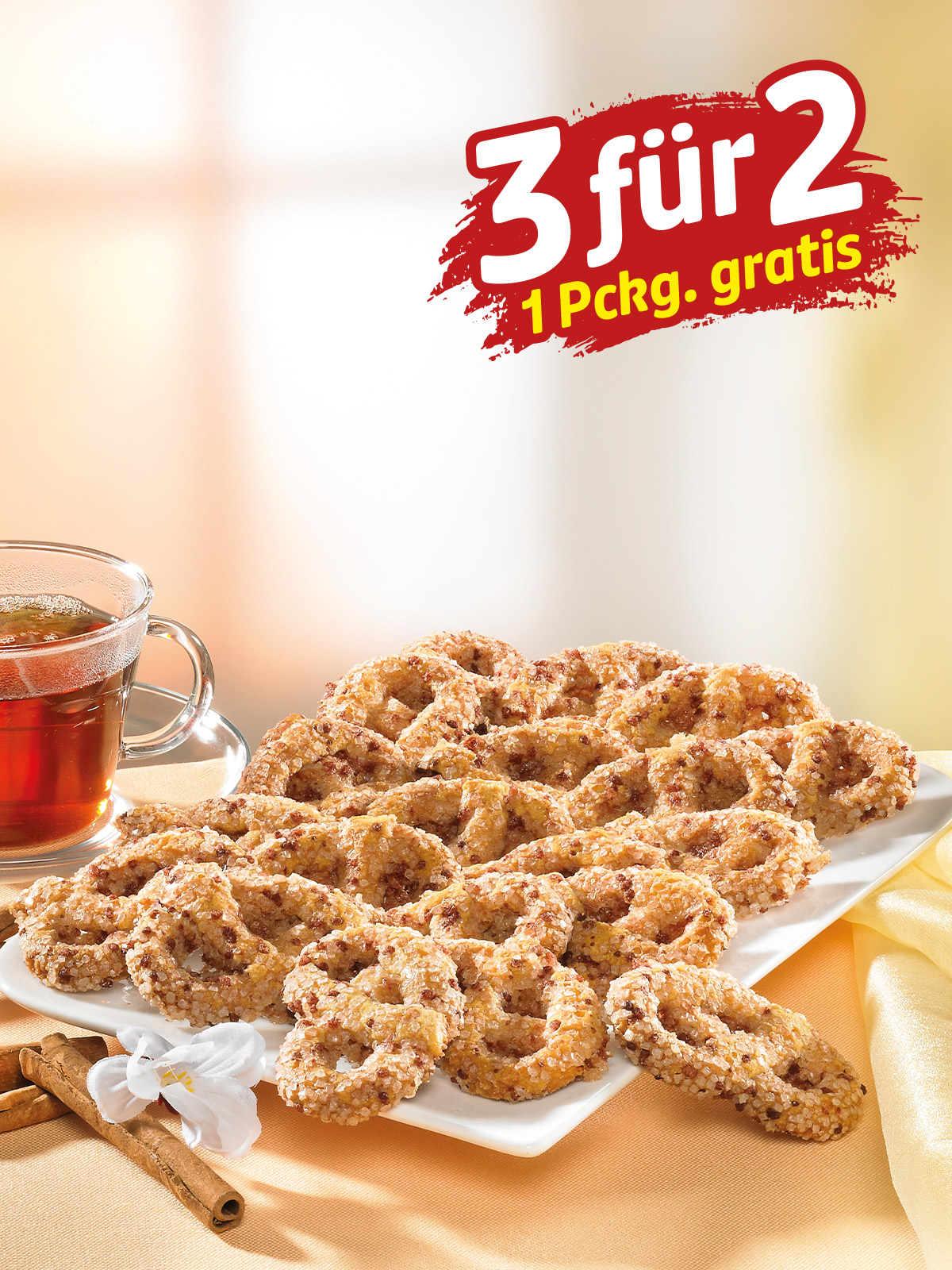 „3 für 2“ Zimt-Brezeln