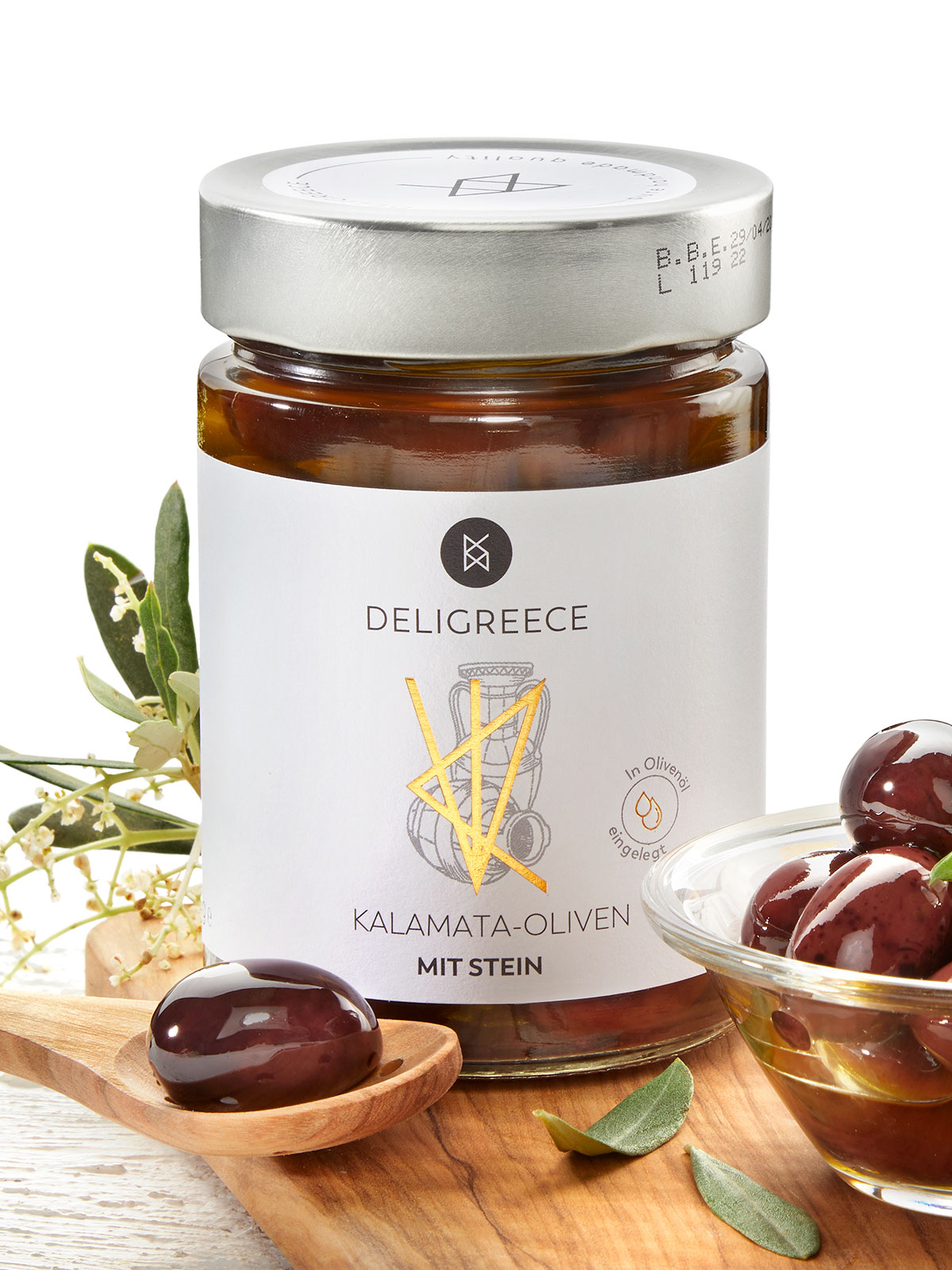 Kalamata-Oliven mit Stein