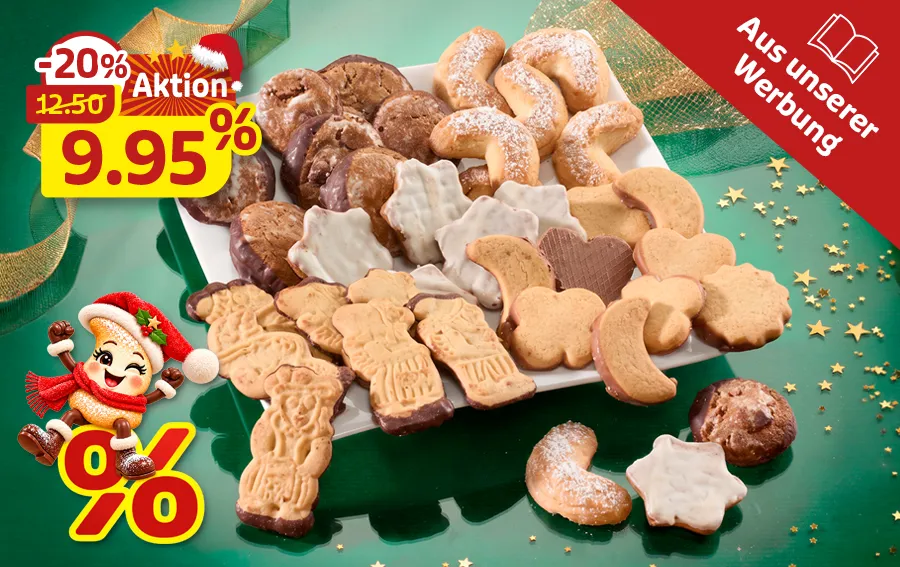 Weihnachtsgebäck-Mischung zum Aktionspreis von 9,95 Euro