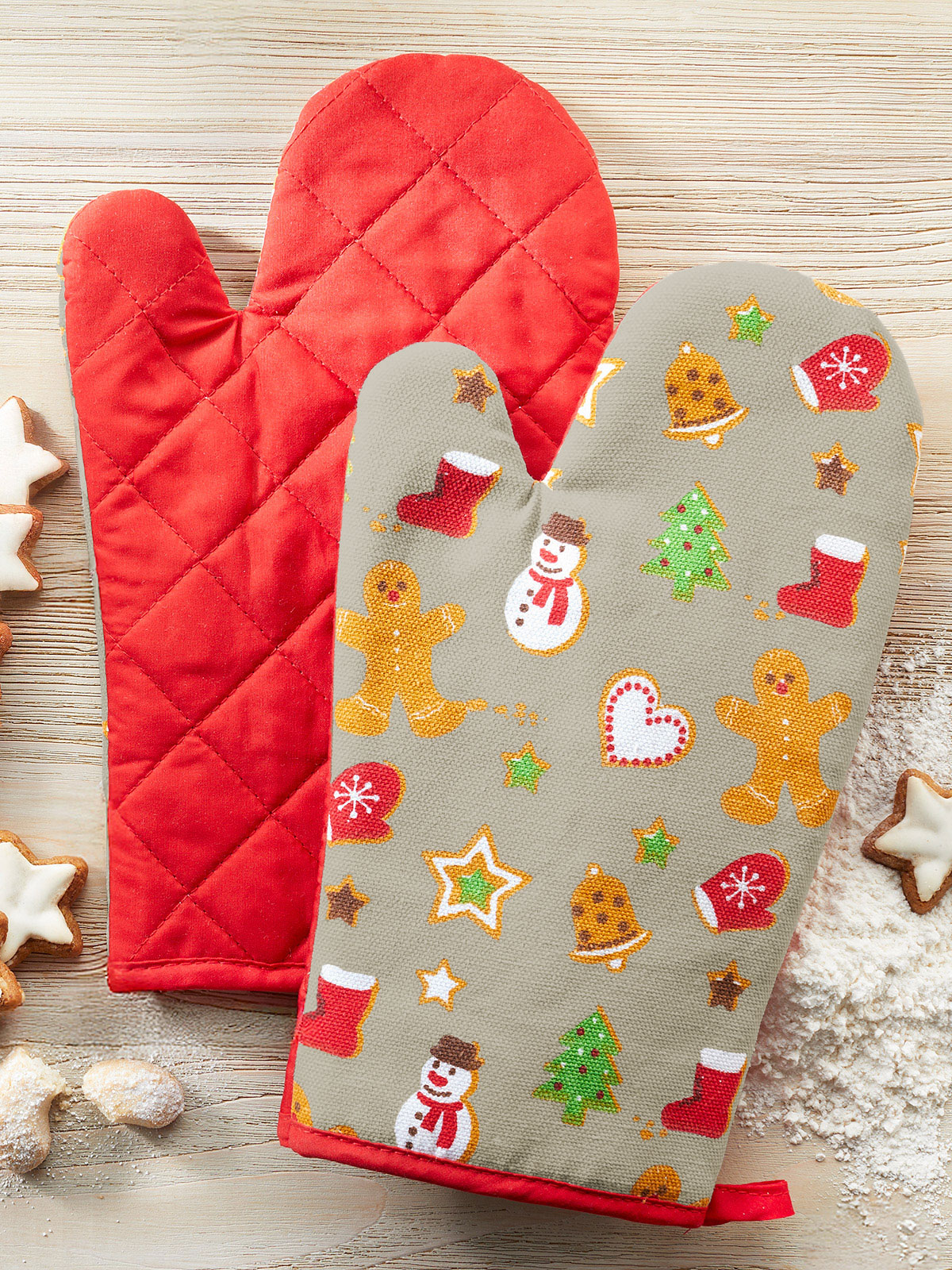 Ofenhandschuh-Duo „Winterbäckerei“ Ofenhandschuh-Duo „Winterbäckerei“