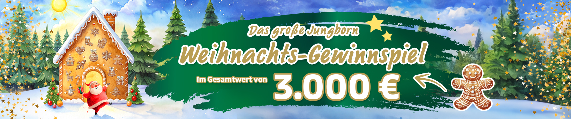 Weihnachtshaus mit Santa und Gewinnspiel über 3.000 €