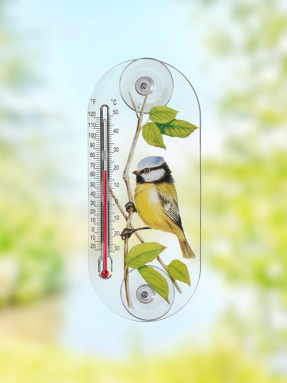 Fenster-Thermometer „Meise“