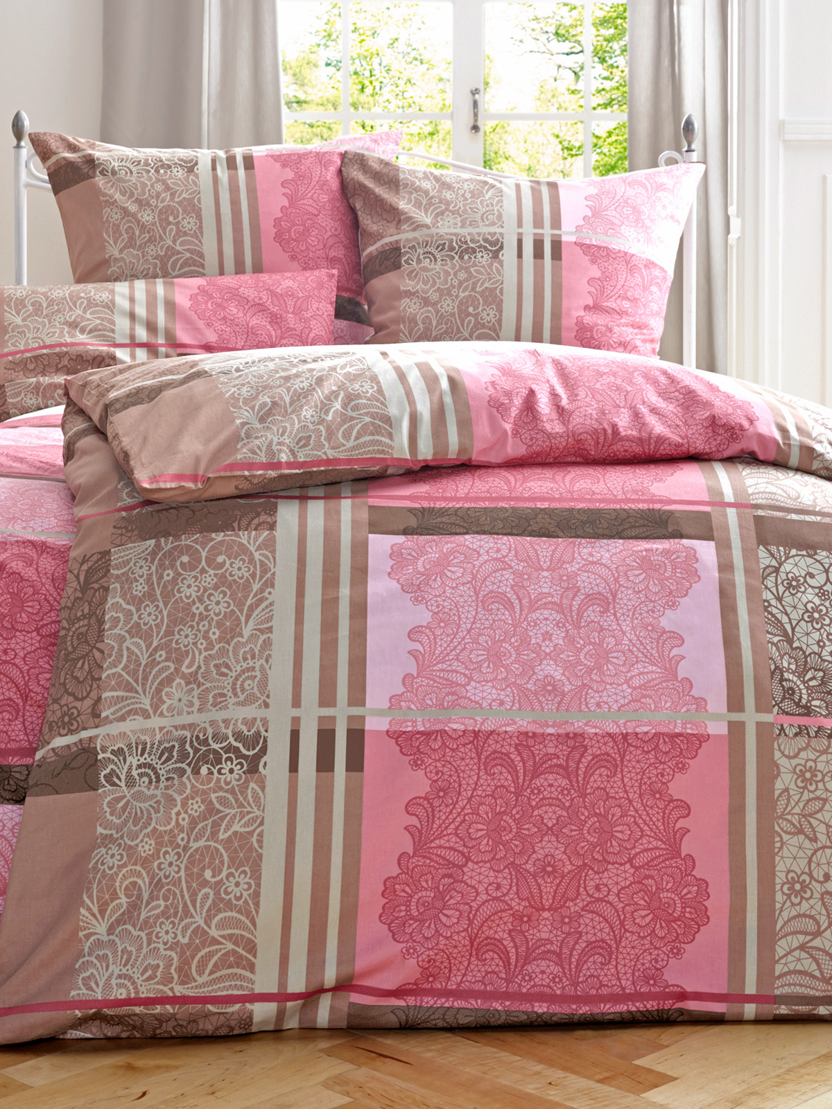 Bettwäsche-Set „Josephine“, Rosé