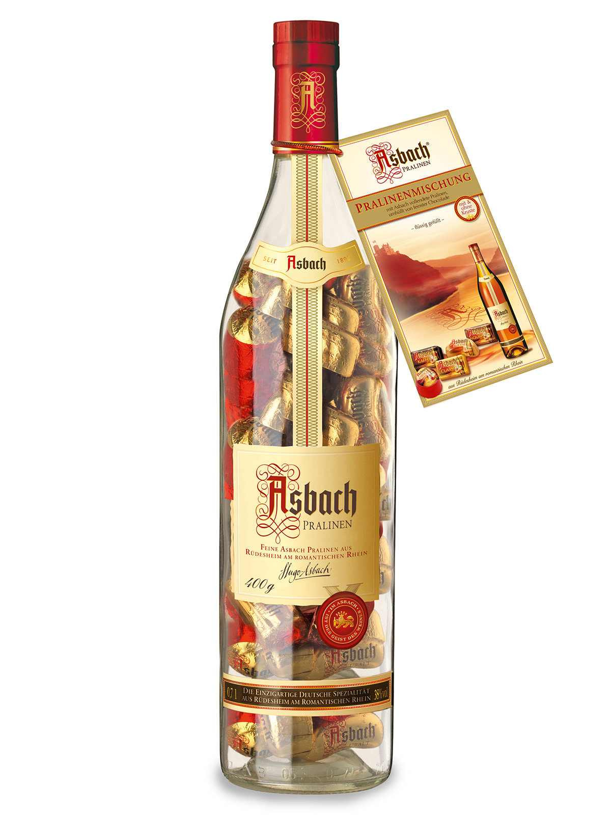 Asbach-Pralinenflasche