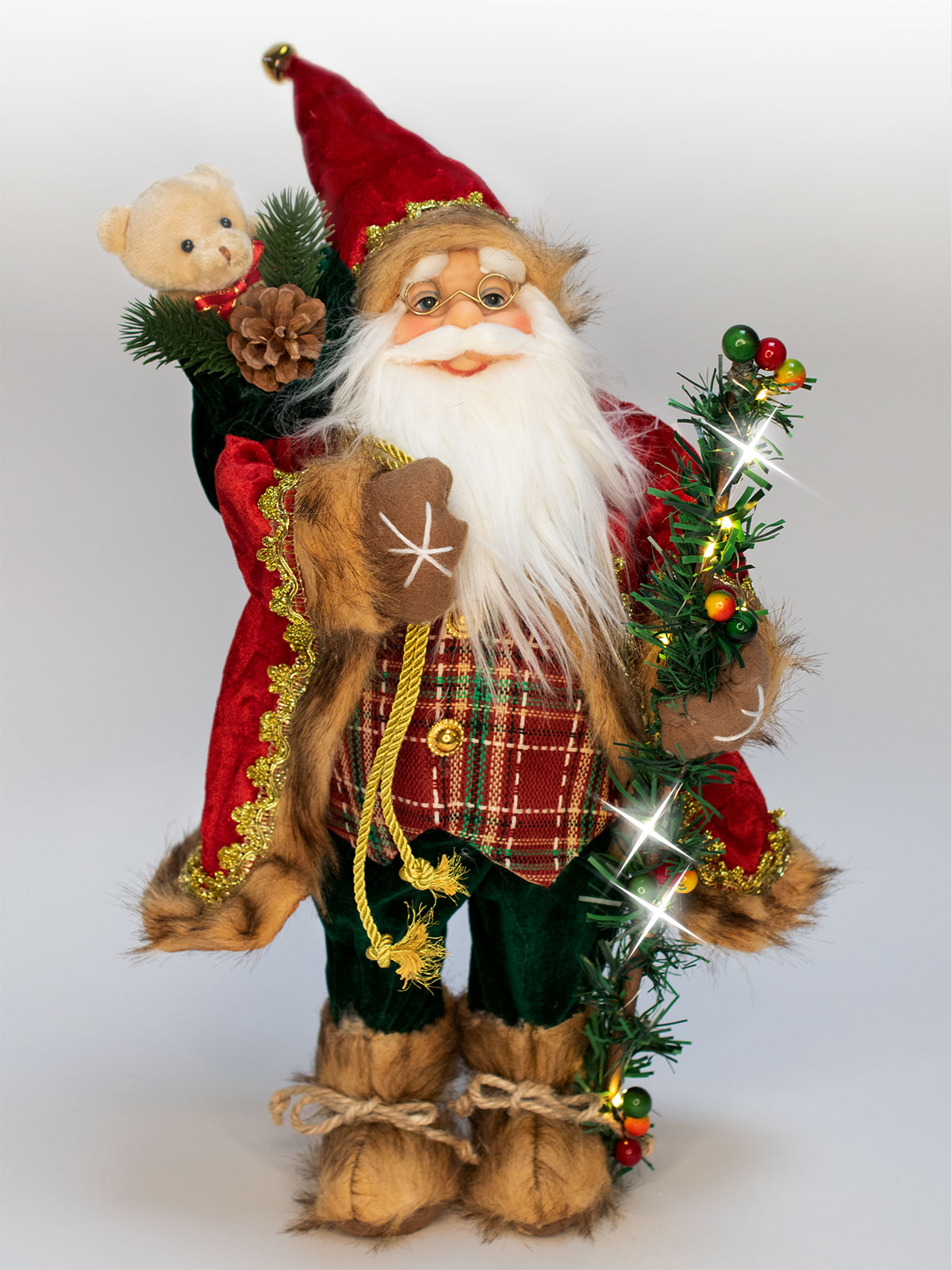 Santa Claus mit Lichterkette