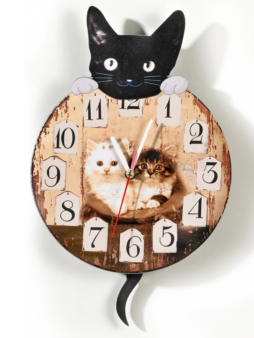 Pendel-Wanduhr "Katze"