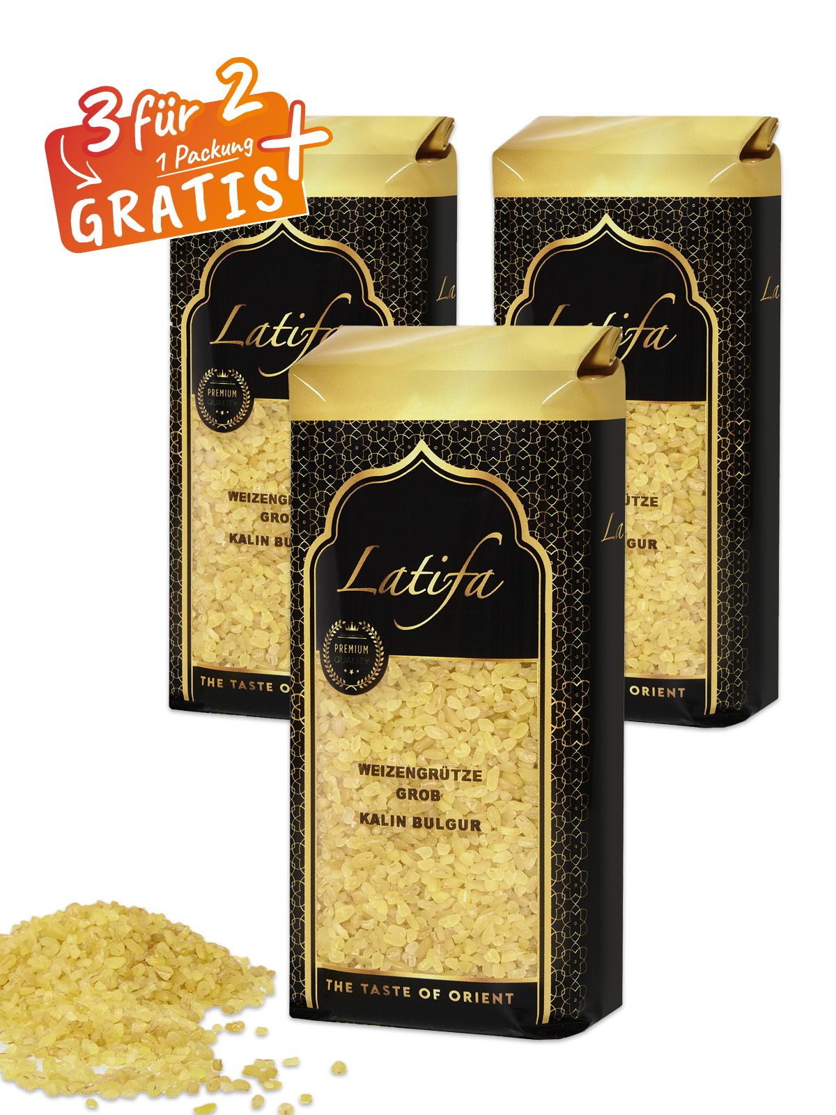 „3 für 2“ Weizengrütze (Bulgur), grob
