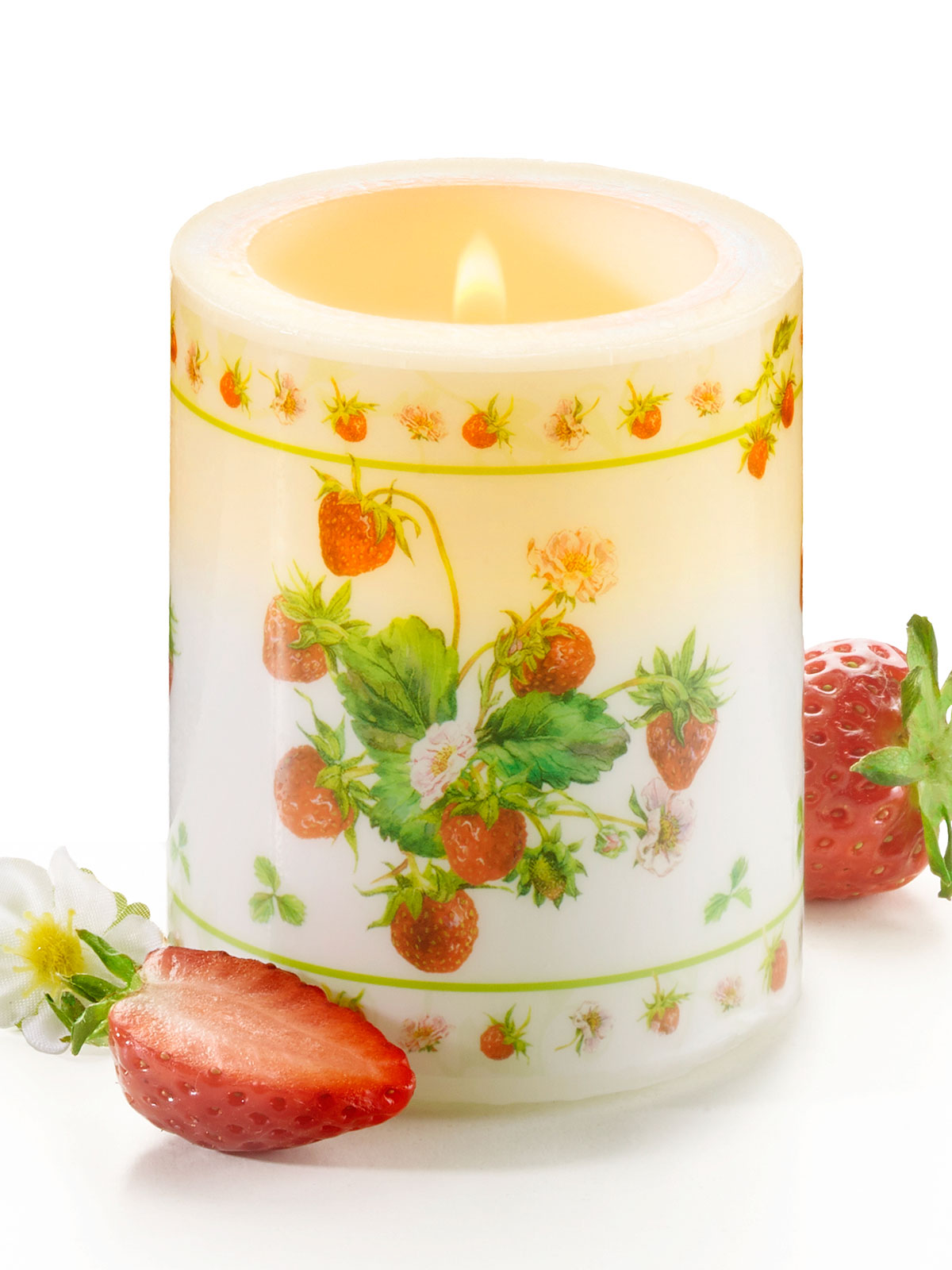 Kerze „Erdbeergarten“